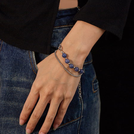 Bratara inox dubla si reglabila cu Aventurin [1]