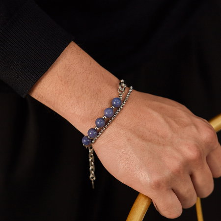 Bratara inox dubla si reglabila cu Aventurin [12]