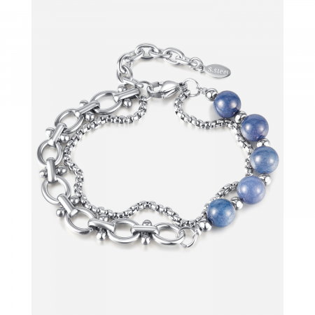 Bratara inox dubla si reglabila cu Aventurin [13]