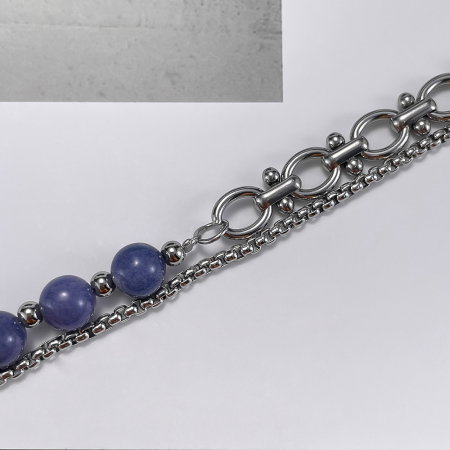 Bratara inox dubla si reglabila cu Aventurin [11]