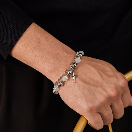 Bratara inox dubla si reglabila cu Ochi de Pisica [3]