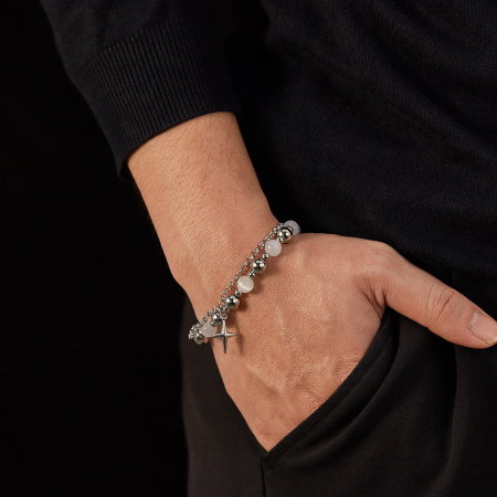 Bratara inox dubla si reglabila cu Ochi de Pisica [12]