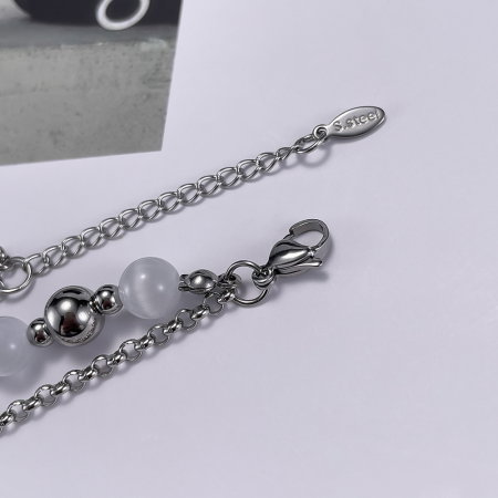 Bratara inox dubla si reglabila cu Ochi de Pisica [5]