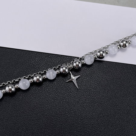 Bratara inox dubla si reglabila cu Ochi de Pisica [4]