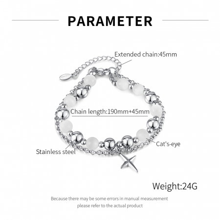 Bratara inox dubla si reglabila cu Ochi de Pisica [9]