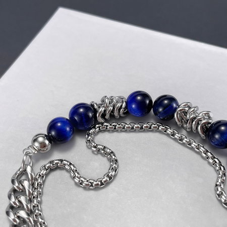 Bratara inox dubla si reglabila cu Ochi de Tigru [4]