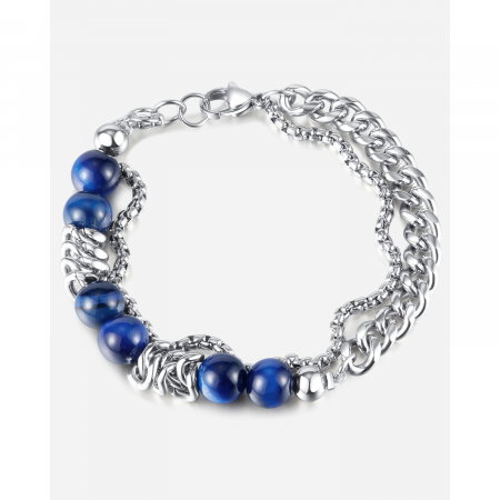 Bratara inox dubla si reglabila cu Ochi de Tigru [14]