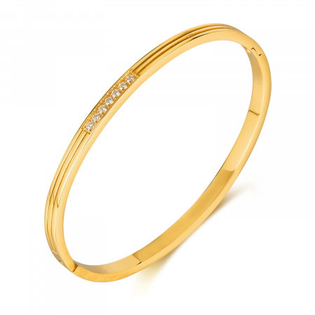 Bratara inox Elegance cu zirconii