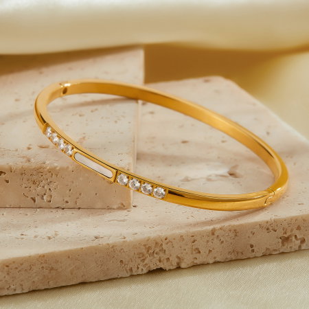 Bratara inox Elegance cu zirconii [3]