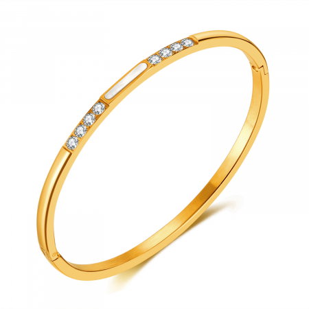 Bratara inox Elegance cu zirconii