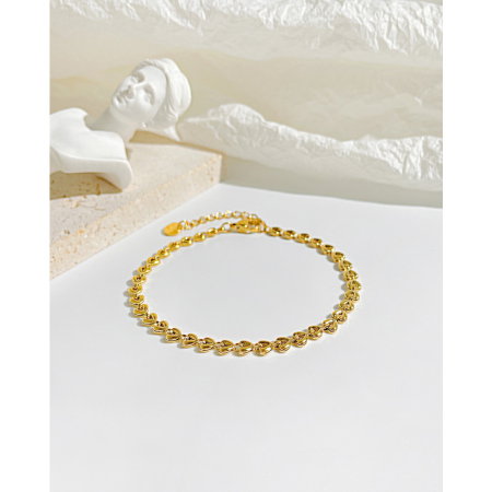 Bratara inox Frunza de Maslin placata cu Aur 18 k – Stralucire si Eleganta Naturala [4]