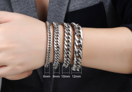 Bratara inox lant cubanez – Putere si rafinament masculin [6]