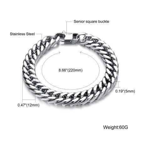 Bratara inox lant cubanez – Putere si rafinament masculin [4]