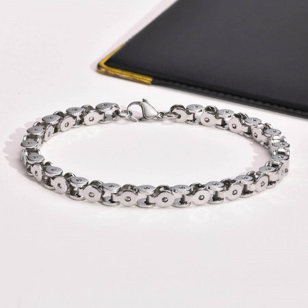 Bratara inox lant de bicicleta [2]