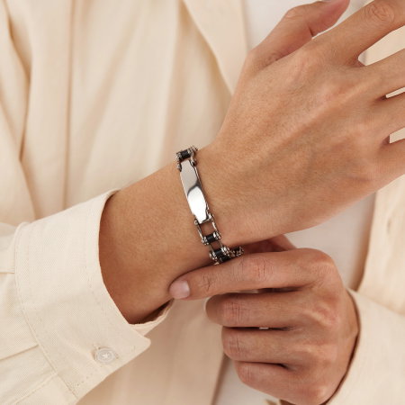 Bratara inox Lant Moto cu Placuta – Forta si Masculinitate [9]