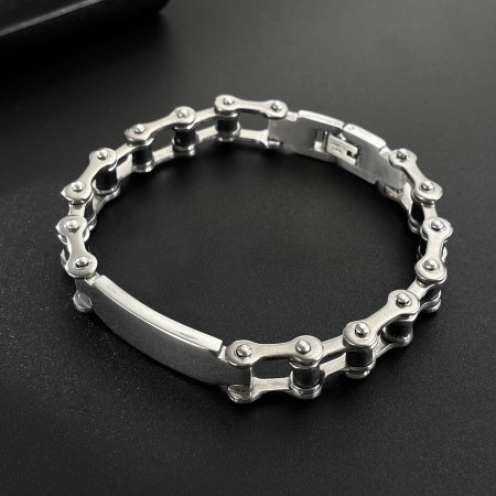 Bratara inox Lant Moto cu Placuta – Forta si Masculinitate [8]