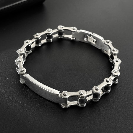 Bratara inox Lant Moto cu Placuta – Forta si Masculinitate [5]