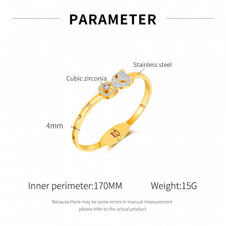 Bratara inox Leopard cu zirconii [7]