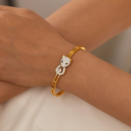 Bratara inox Leopard cu zirconii [6]