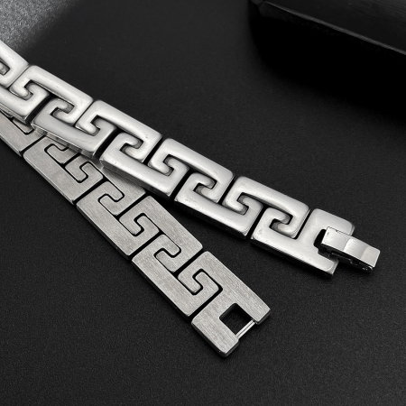 Bratara inox Model Grecesc – Simbol al Puterii si Echilibrului [12]