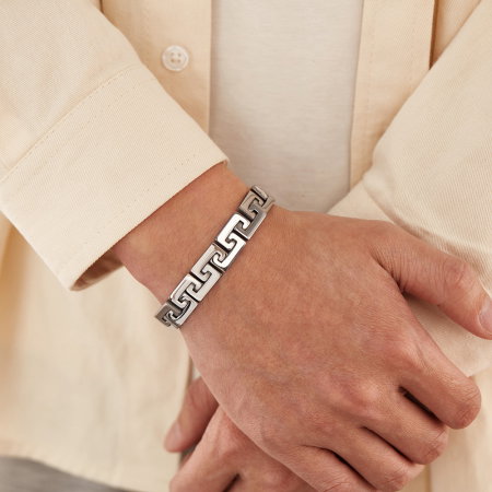 Bratara inox Model Grecesc – Simbol al Puterii si Echilibrului [1]