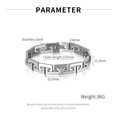 Bratara inox Model Grecesc – Simbol al Puterii si Echilibrului [8]