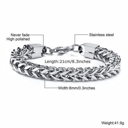 Bratara inox model sarpe 8 mm [2]