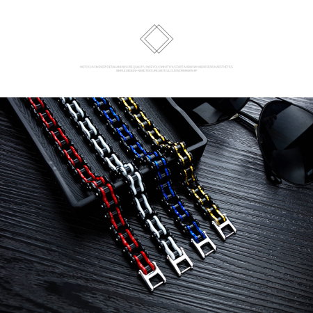 Bratara inox Moto albastru-negru – Energie si stil urban [5]