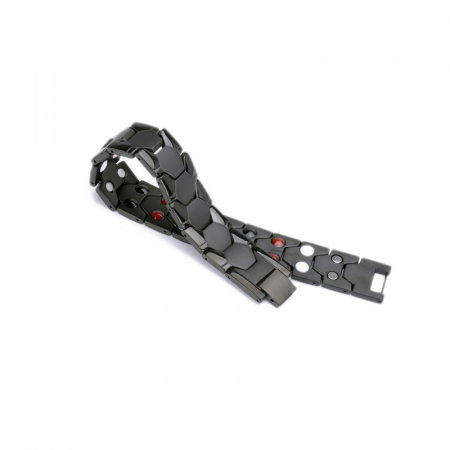 Bratara inox neagra cu magneti, turmalina, germaniu si anioni [4]