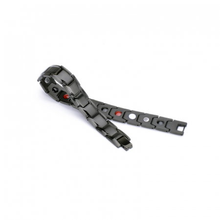 Bratara inox neagra cu magneti, turmalina, germaniu si anioni [2]