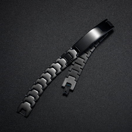 Bratara inox eleganta, neagra si cu placuta [8]