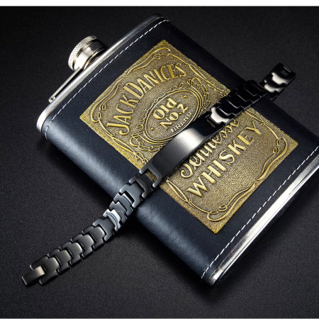 Bratara inox neagra de 21 cm lungime si 12 mm latime [5]