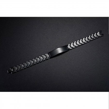 Bratara inox neagra de 21 cm lungime si 12 mm latime [3]