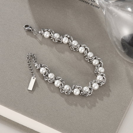 Bratara inox regalabila cu perle ecologice [5]