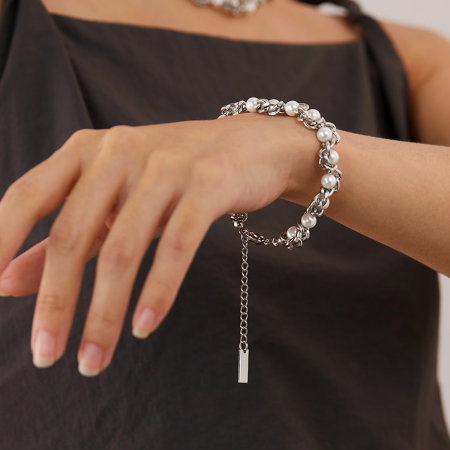 Bratara inox regalabila cu perle ecologice [6]