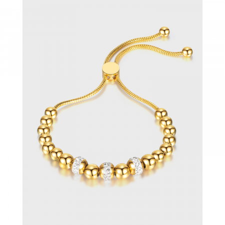 Bratara inox reglabila cu bilute si zirconii [5]