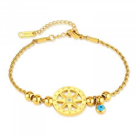 Bratara inox reglabila cu Busola