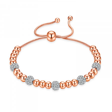 Bratara inox reglabila cu zirconii