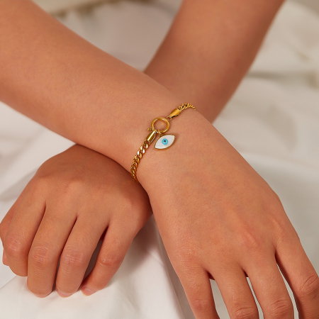 Bratara inox reglabila cu Ochi de Deochi [9]