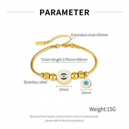 Bratara inox reglabila cu Ochi de Deochi [7]