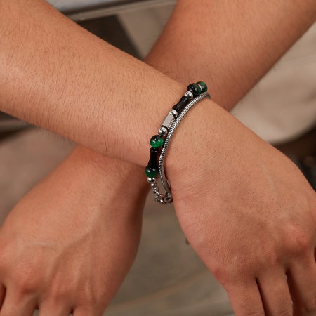 Bratara inox reglabila cu Ochi de Tigru [11]