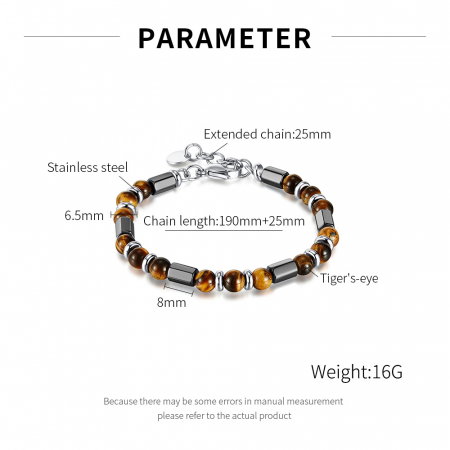 Bratara inox reglabila cu Ochi de Tigru [10]