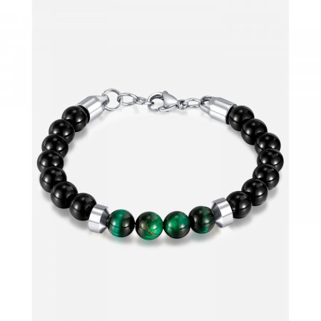 Bratara inox reglabila cu Ochi de Tigru si Onix [10]