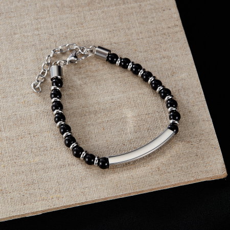 Bratara inox reglabila cu onix [2]