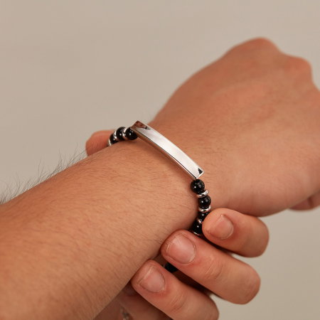 Bratara inox reglabila cu onix [1]