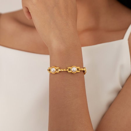 Bratara inox reglabila cu perle [11]