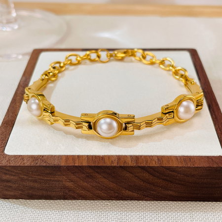 Bratara inox reglabila cu perle [13]