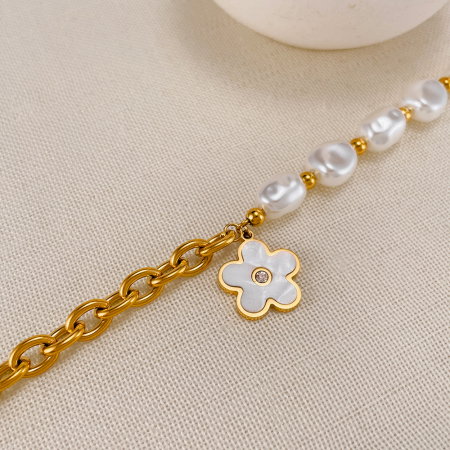 Bratara inox reglabila cu Perle Naturale si Abalone [1]