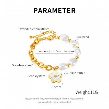 Bratara inox reglabila cu Perle Naturale si Abalone [12]
