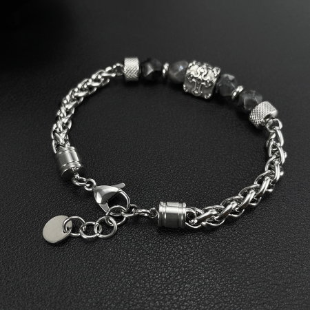 Bratara inox reglabila cu sfanta cruce [12]